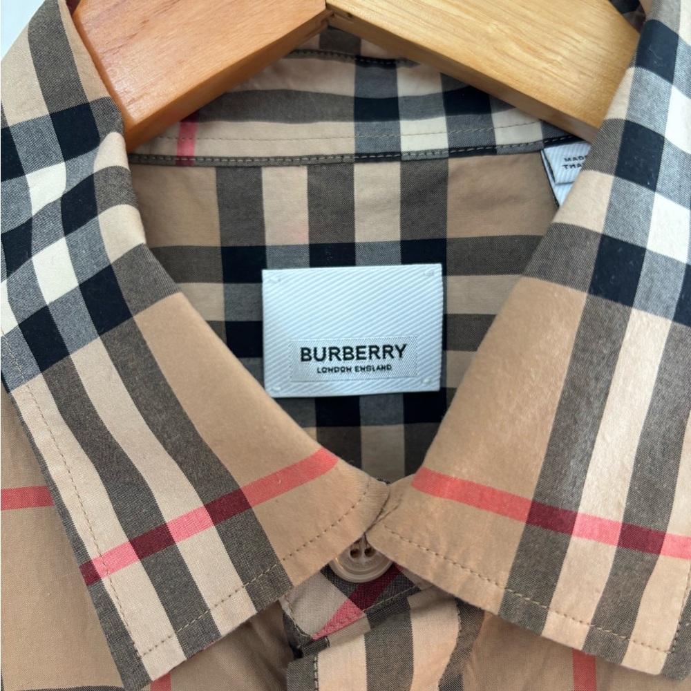 Burberry Beige Checkered Men's Shirt - Picture 4 of 9